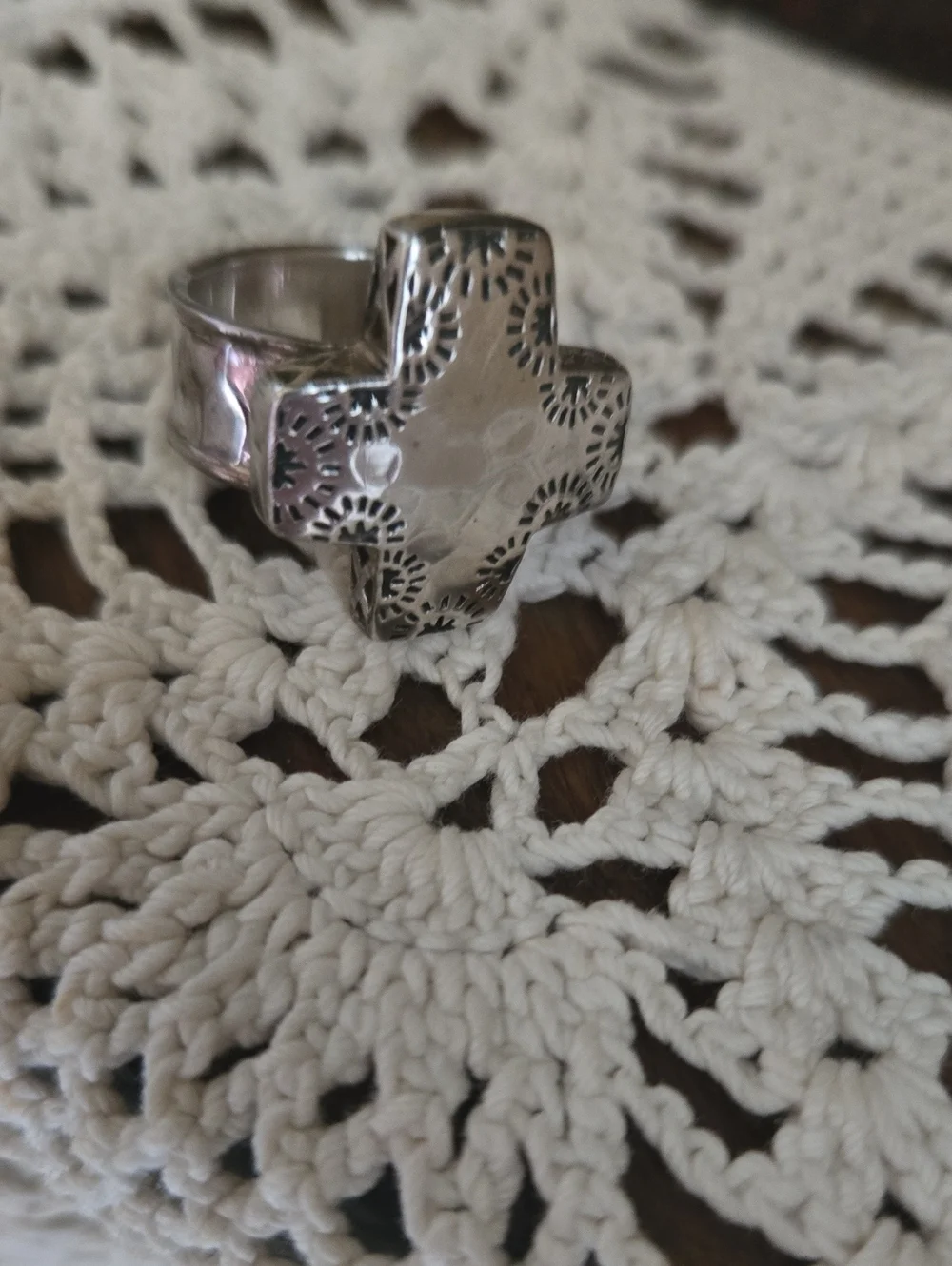 Silpada Good Graces Sterling Silver Cross Ring - Picture 8 of 13